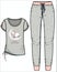 Women Tee and Joggers with Sheep Graphic Nightwear Set