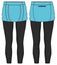 Women tennis mini skirt with compression tights leggings jersey design flat sketch fashion Illustration for girls and Ladies,