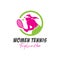 Women tennis sports inspiration illustration logo