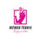 Women tennis sports inspiration illustration logo