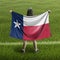 Women and Texas flag