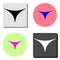 Women thong underwear. flat vector icon