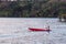 Women tourists wear bikini set kayaking in sea beautiful area ao bang bao at Koh Kood island Trat, Thailand