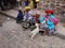 Women in traditional Peruvian clothing in the village of Pisac, Peru