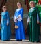 Women in Ukrainian national medieval handmade dress