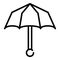 Women umbrella icon, outline style