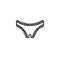 Women underwear line icon