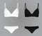 Women underwear white and black