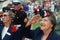 Women Veterans saluting