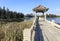 Women walks on Anping stone bridge, adobe rgb