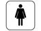 Women wc sign, woman toilet icon