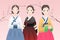 Women wearing traditional Korean outfit