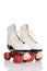 Women white quad roller skates