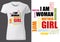Women White T-shirt Design with Colorful Inscriptions
