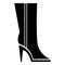 Women winter boots icon, simple style