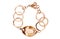 Women wristwatches gold bracelet, isolated