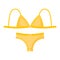 Women yellow lingerie pantie and bra. Fashion concept