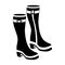 Womens boots icon, simple style