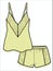 Womens Cami and Shorts Satin Matching Nightwear Set