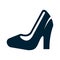 Womens classic shoe glyph icon. Ladies accessory, female wardrobe casual stuff