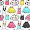 Womens clothing pattern seamless vector