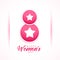 Womens day celebration wishes card in star style