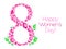 Womens day jewel greeting card. 8 March shining diamonds, jewelry gems and jewels diamond gemstones vector illustration