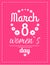 Womens Day March Eight Greeting Card Design Vector