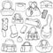 Womens handbags. Hand drawn Vector Set 2