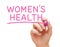 Womens Health Handwritten With Pink Marker