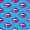 Womens Lips Seamless Pattern Vector Illustration