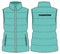Womens Quilted Puffer gilet jacket design flat sketch Illustration, Sleeveless Down puffa Padded jacket with front and back view,
