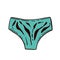 womens underpants silhouette vector. Briefs shorts with red hearts. Women's Clothing