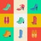 Womenâ€™s Shoes. Womenâ€™s Fashion. Seasonal Shoes. Icons Set