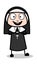 Wonder - Cartoon Nun Lady Vector Illustration
