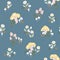 Wonder mushroom garden seamless vector pattern.