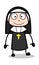 Wonder Smile - Cartoon Nun Lady Vector Illustration