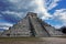 Wonder of the world. The mysterious pyramid of Cuculcan in Mexico.