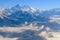 Wonderful aerial views in Nepal fly over to mountain Everest Himalaya