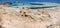 Wonderful beach with rocks, panoramic view