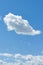 Wonderful blue sky with white clouds in winter afternoon in Fuji City, Japan