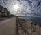 Wonderful clouds on  beach