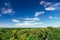 Wonderful cloudscape over woodland area