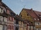 Wonderful colorful perspective of facades in Colmar