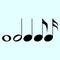 A wonderful concept of music notes with different elements