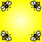 Wonderful design of beautiful bees on a yellow background