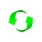 Wonderful design of green arrows on a white background