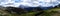 Wonderful dolomite mountain panoramci scenery at famous tre cime di lavaredo / three peaks