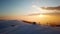 Wonderful drone aerial sunset at the Monte Pora ski area in winter season. Orobie Alps