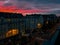 Wonderful dusk colors in the street of Metz